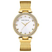 Women Wrist Watch, Zinc Alloy, with Glass & 304 Stainless Steel, Japanese movement, Life water resistant & for woman & with rhinestone Approx 7.68 Inch 