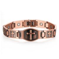 Brass Bracelets, Copper, plated, fashion jewelry & Unisex Approx 8.66 Inch 