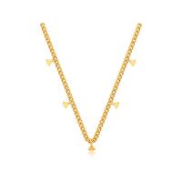 Zinc Alloy Necklace, with 4.5cm extender chain, Triangle, gold color plated, fashion jewelry & for woman, golden, 2mm Approx 37.4 cm 
