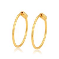 Zinc Alloy Hoop Earring, Donut, gold color plated, fashion jewelry & for woman, golden 
