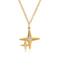 Rhinestone Zinc Alloy Necklace, with 5.9cm extender chain, Cross, gold color plated, fashion jewelry & for woman & with rhinestone, golden, 16mm Approx 40 cm 