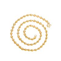 Zinc Alloy Necklace, Copper Alloy, Round, gold color plated, fashion jewelry & for man, golden, 6mm Approx 60 cm 