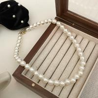 Plastic Pearl Necklace, with Brass, fashion jewelry & for woman Approx 43 cm 