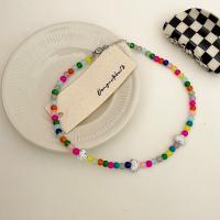 Bijoux Collier de mode , chalumeau, avec Gravier naturel & perle d'eau douce cultivée & cristal & laiton, bijoux de mode & pour femme, plus de couleurs à choisir Environ 44 cm, Vendu par PC