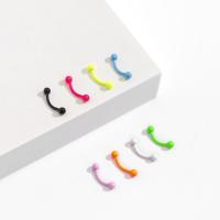 Stainless Steel Ear Piercing Jewelry, 304 Stainless Steel, painted, fashion jewelry & for woman, mixed colors, 14mm 