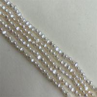 Baroque Cultured Freshwater Pearl Beads, DIY, white, 5-6mm Approx 15 Inch 