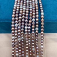 淡水養殖の真円真珠, 天然有核フレッシュウォーターパール, ラウンド形, DIY, 彩色, 5mm, 長さ:約 15 インチ, 売り手 ストランド
