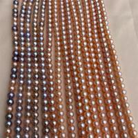 Round Cultured Freshwater Pearl Beads, DIY, multi-colored, 6-7mm Approx 15 Inch 