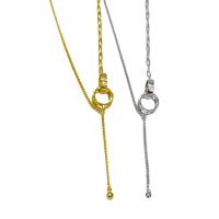 Brass Jewelry Necklace, with 6.5cm extender chain, Donut, plated, for woman 75mm Approx 41.5 cm 