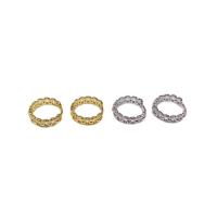 Brass Huggie Hoop Earring, Donut, plated, for woman & hollow 