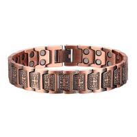 Brass Bracelets, Copper, plated, fashion jewelry & for man, 15mm Approx 8.66 Inch 