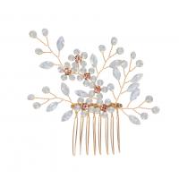 Bridal Decorative Hair Comb, Zinc Alloy, with Glass Rhinestone, fashion jewelry & for woman 
