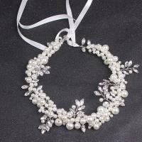 Bridal Hair Band, Zinc Alloy, with Plastic Pearl, fashion jewelry & for woman & with rhinestone 