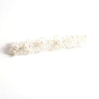 Ruban bijoux, alliage de zinc, avec cristal & perle de plastique, bijoux de mode & pour femme, blanc, 200mm, Vendu par PC