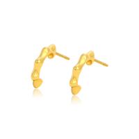 Zinc Alloy Stud Earring, Letter C, gold color plated, fashion jewelry & for woman, golden 