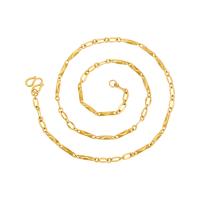Ожерелье цинкового сплава , цинковый сплав, плакирован золотом, ювелирные изделия моды & Мужская, Золотой, 3mm, длина:Приблизительно 50 см, 6ПК/сумка, продается сумка