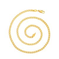 Zinc Alloy Necklace, gold color plated, fashion jewelry & Unisex, golden, 3.5mm 