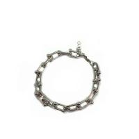Titanium Steel Bracelet & Bangle, fashion jewelry & for man, original color Approx 7-8 Inch 