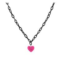 Zinc Alloy Necklace, with 5cm extender chain, Heart, plated, with letter pattern & for woman Approx 42 cm 