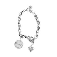 Bracelets en argent sterling, argent sterling 925, Placage, styles différents pour le choix & pour femme Environ 7.48 pouce, Vendu par PC