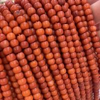 Perles en corail naturel, Roue, DIY & normes différentes pour le choix, orange Environ 40 cm, Vendu par brin[