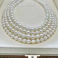 Round Cultured Freshwater Pearl Beads, DIY, white, 8-9mm Approx 15 Inch 