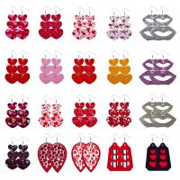 Modische und Kreative Schmuck Ohrring, PU Leder, Modeschmuck & verschiedene Stile für Wahl & für Frau, keine, verkauft von Paar