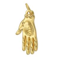 Brass Jewelry Pendants, Hand, gold color plated, fashion jewelry & DIY, golden Approx 3mm 