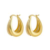 Brass Hoop Earring, plated, for woman 22mm 