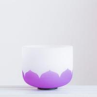 Cristal naturel Bol chantant, styles différents pour le choix, violet, Vendu par PC