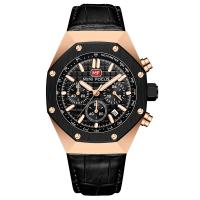 Men Wrist Watch, Zinc Alloy, with Leather & Glass & 304 Stainless Steel, Chinese movement, Life water resistant & multifunctional & for man Approx 8.85 Inch 