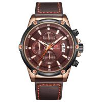 Men Wrist Watch, Zinc Alloy, with Leather & Glass & 304 Stainless Steel, Chinese movement, Life water resistant & multifunctional & for man Approx 9.72 Inch 