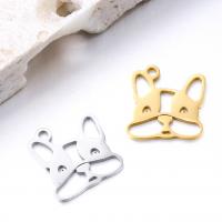 Stainless Steel Animal Pendants, 304 Stainless Steel, Dog, Vacuum Ion Plating, fashion jewelry & DIY 
