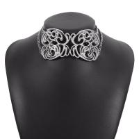 Fashion Choker Necklace, Iron, with Zinc Alloy, plated, vintage & for woman & hollow .66-16.41 Inch 