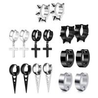 Stainless Steel Drop Earring, 316 Stainless Steel, Vacuum Ion Plating, 8 pieces & fashion jewelry & Unisex 