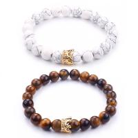 Gemstone Bracelets, with Zinc Alloy, plated, 2 pieces & for woman & with rhinestone 7-11 lnch 
