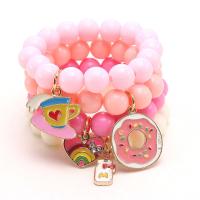 Children Bracelets, Resin, with Zinc Alloy & Acrylic, gold color plated & enamel Approx 18 cm 