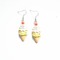 Resin Zinc Alloy Earring, with Zinc Alloy, Cartoon & for woman, multi-colored 