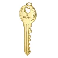 Подвески Латунные в форме ключа, Латунь, Ключ, плакирован золотом, ювелирные изделия моды & DIY, Золотой отверстие:Приблизительно 3mm, продается PC