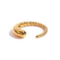 Edelstahl Fingerring, 304 Edelstahl, 18K vergoldet, Modeschmuck & für Frau, Goldfarbe, 22x5mm, verkauft von PC