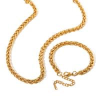 Stainless Steel Jewelry Necklace, 304 Stainless Steel, with 6 extender chain, 18K gold plated, fashion jewelry & for woman, gold, 6mm cm, 17 cm 