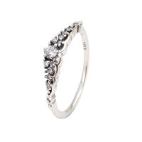 Cubic Zirconia Micro Pave Brass Finger Ring, Cupronickel, Unisex & micro pave cubic zirconia, silver color 
