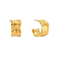 Stainless Steel Stud Earring, 304 Stainless Steel, Vacuum Ion Plating, for woman, golden 