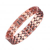 Brass Bracelets, Copper, plated, fashion jewelry & Unisex, 12mm Approx 8.07 Inch 