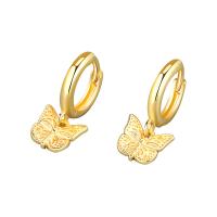 Brass Drop Earring, Butterfly, plated, fashion jewelry & for woman 