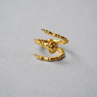 Палец кольцо-латунь, Латунь, плакирован золотом, Регулируемый & Мужская, продается PC