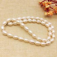 Natural Freshwater Pearl Long Necklace, fashion jewelry & for woman, white, 6mm 