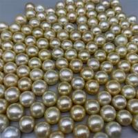 Natural Akoya Cultured Pearl Beads, Akoya Cultured Pearls, DIY, golden, 11-12mm 