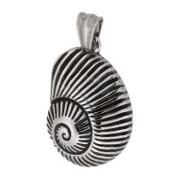 Stainless Steel Animal Pendants, 316 Stainless Steel, Snail, polished, fashion jewelry & DIY & blacken, original color Approx 5mm 