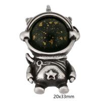 Enamel Stainless Steel Pendant, 316 Stainless Steel, Astronaut, polished, fashion jewelry & DIY & blacken, original color Approx 5mm 